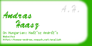 andras haasz business card